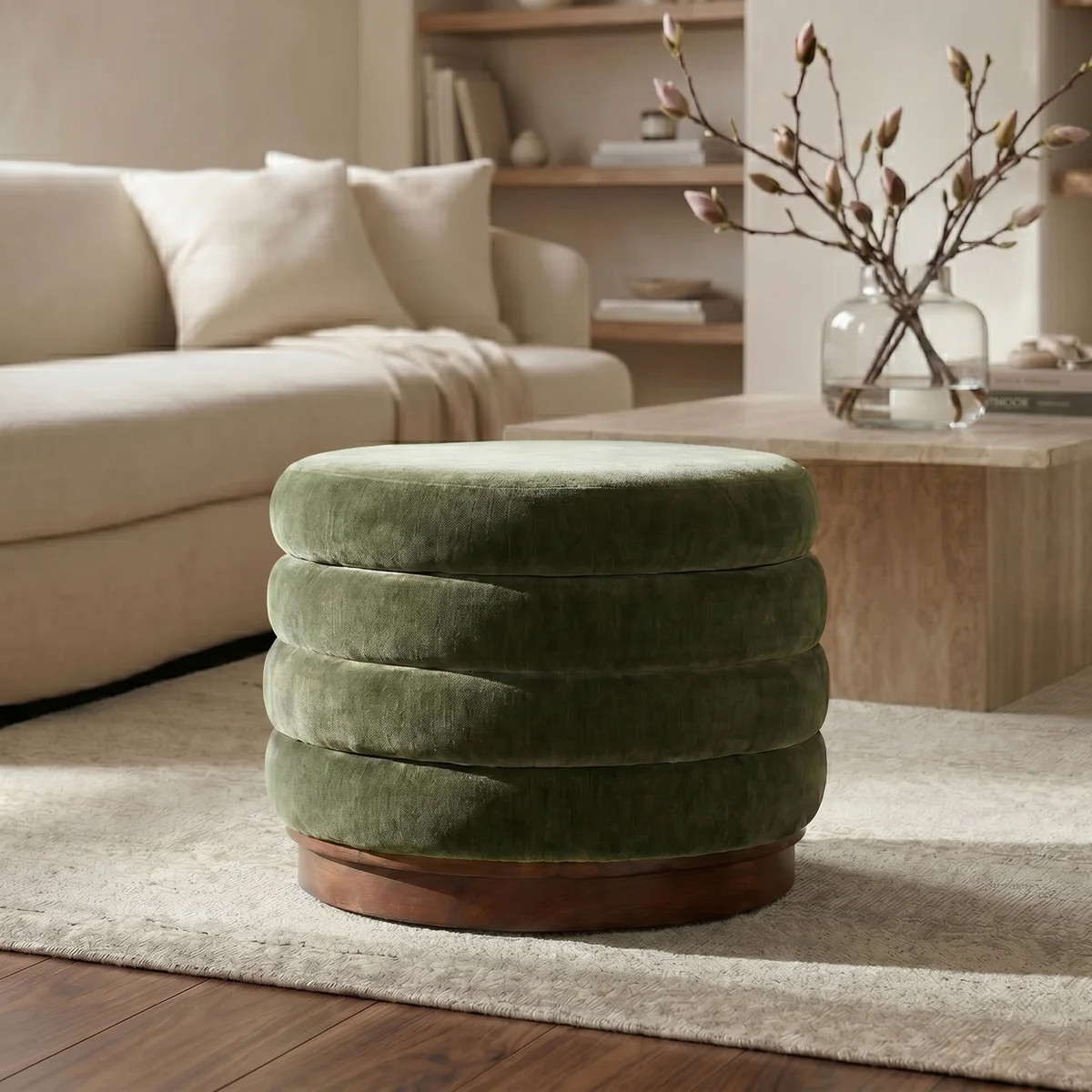 Lavenia Velvet Storage Ottoman | Wayfair North America