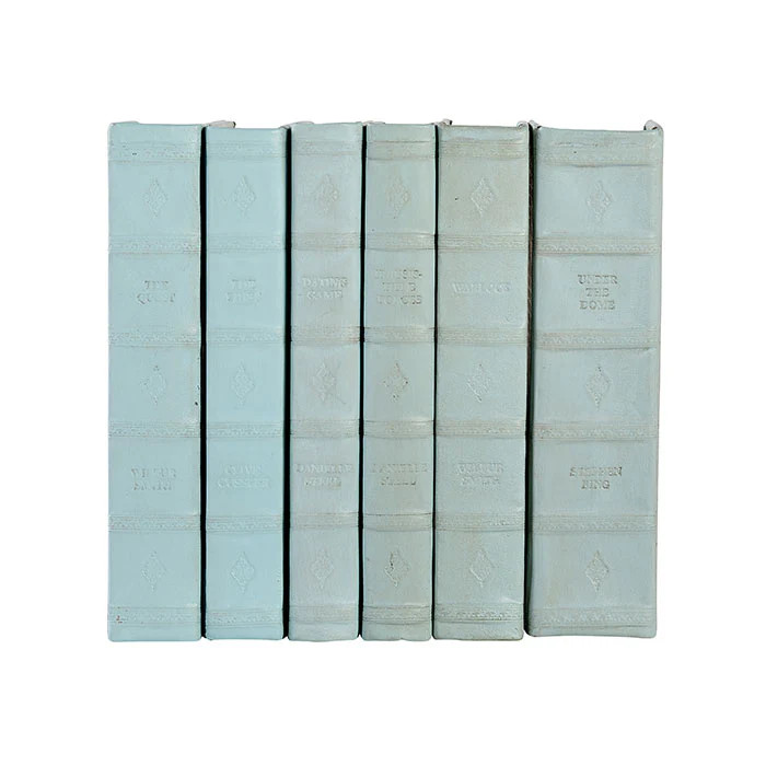 Set of 6 Leather Book Stack | Caitlin Wilson Design