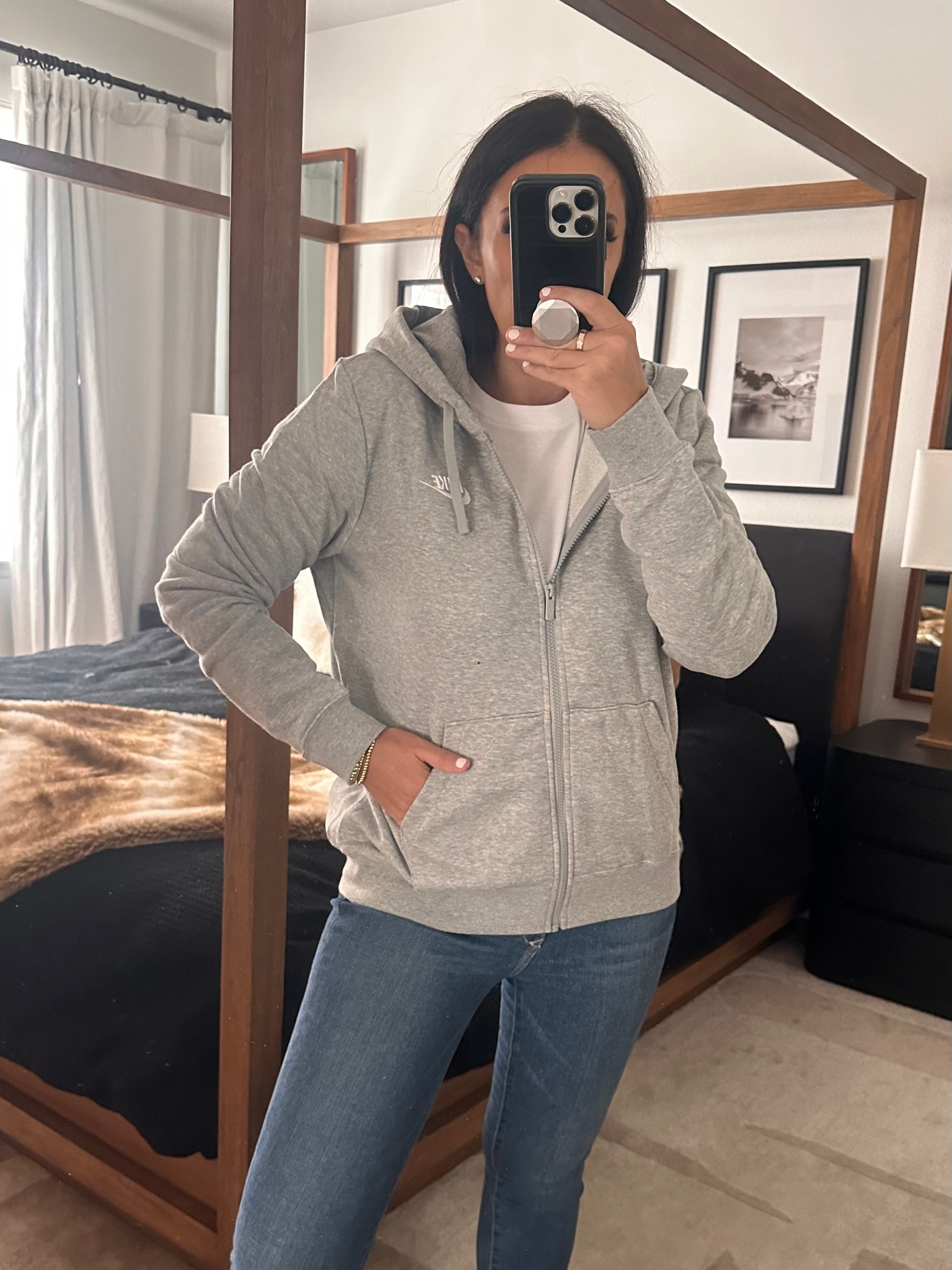 Sportswear Club Fleece Full Zip Hoodie. Sofia Jeans Women's Sofia Skinny Mid Rise Ankle Jeans.  Air Max Flyknit Racer Sneaker.
