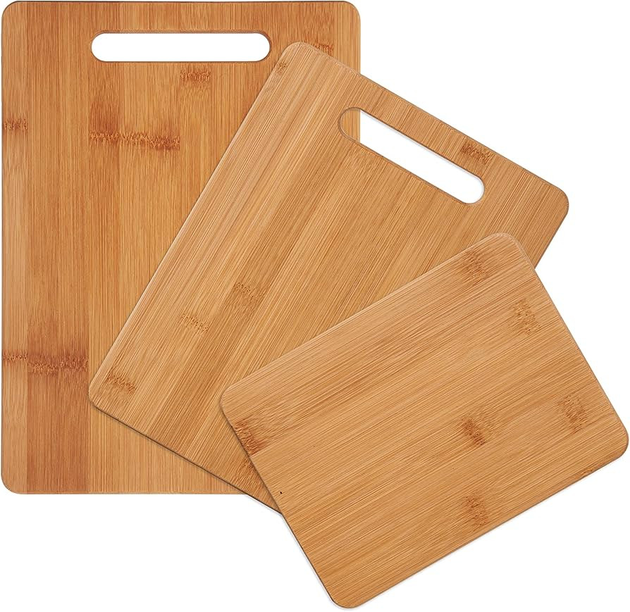 Farberware 3-Piece Wood Cutting Board Set, Reversible Chopping Boards for Meal Prep and Serving, ... | Amazon (US)