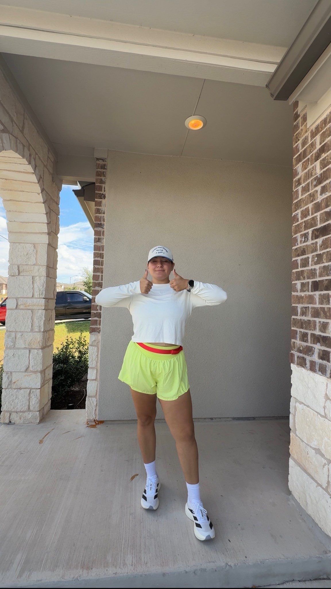 Another day another comfy running fit! Wearing a Large in the shorts, Large In the top and 8 TTS in the shoes☺️

#LTKActive