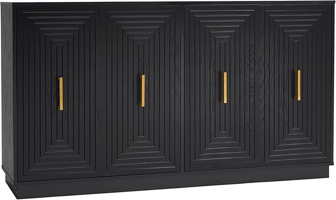 Royalcraft 60'' Large Buffet Cabinet with Storage, Fluted Sideboard with Doors and Adjustable She... | Amazon (US)