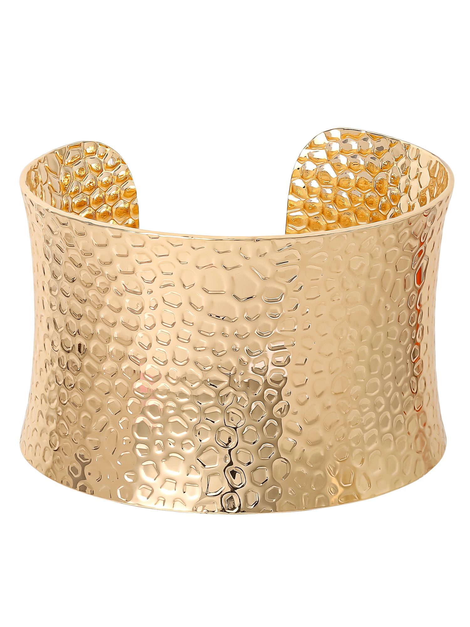 Scoop Womens 14KT Gold Flash Plated Brass Hammer Cuff Bracelet - Walmart.com | Walmart (US)