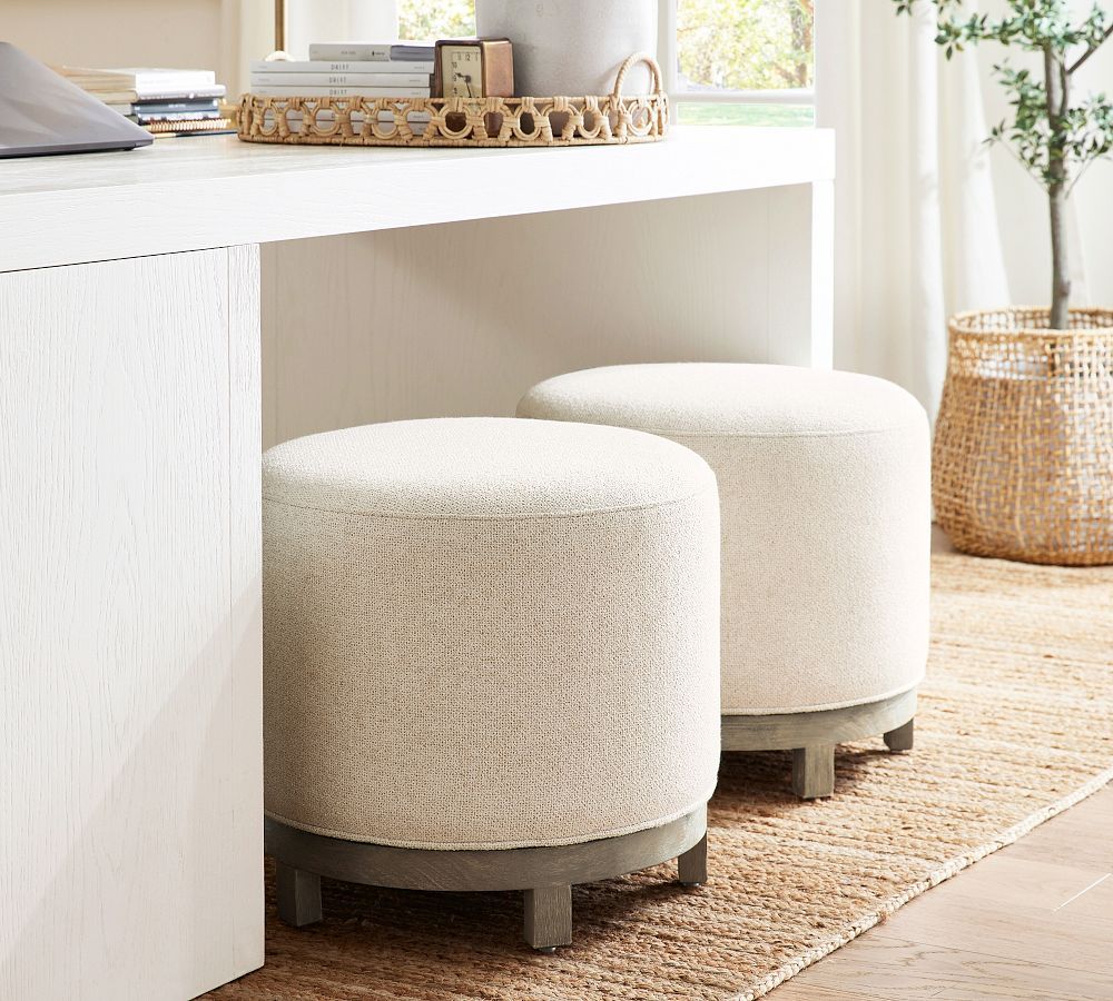 Jake Upholstered Swivel Stool | Pottery Barn (US)