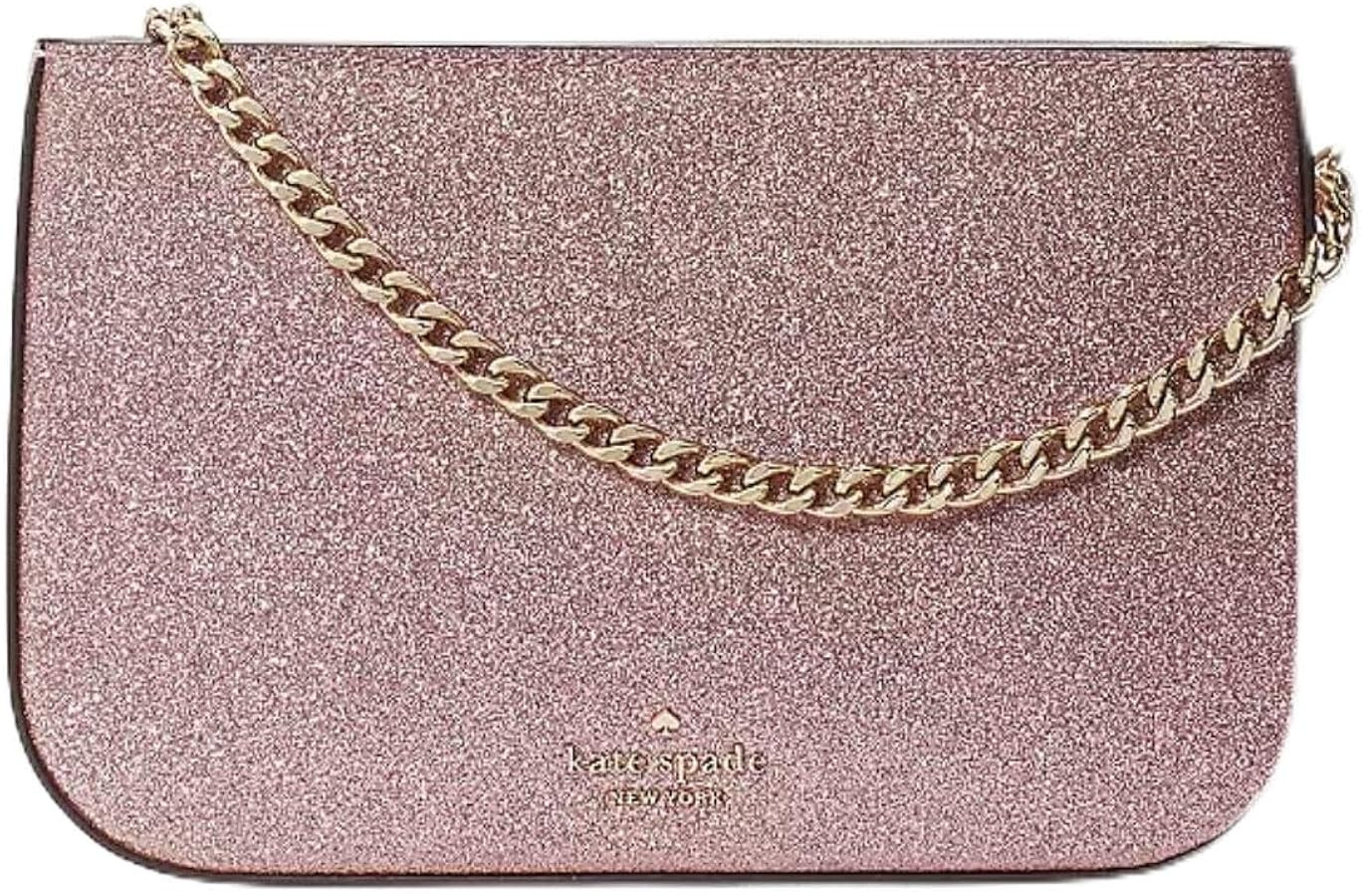 Kate Spade New York Glimmer Glitter Pochette Bag Detachable Strap In Mitten Pink | Amazon (US)