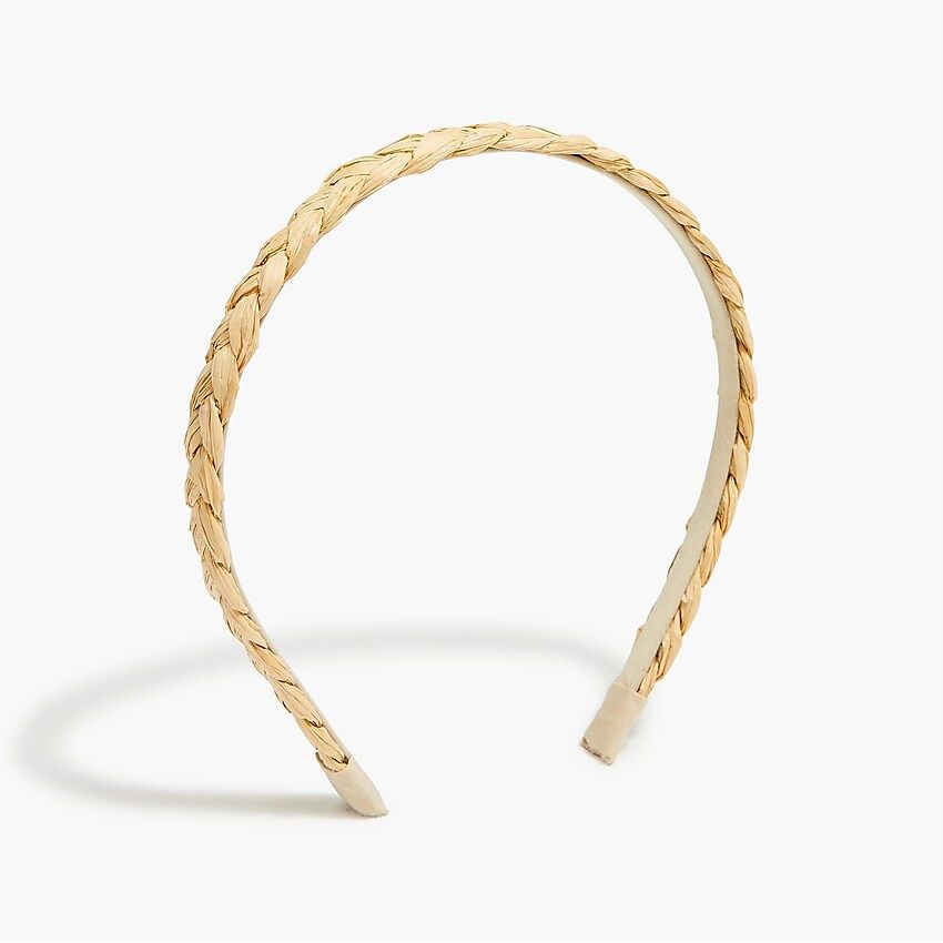 Braided raffia headband | J.Crew Factory