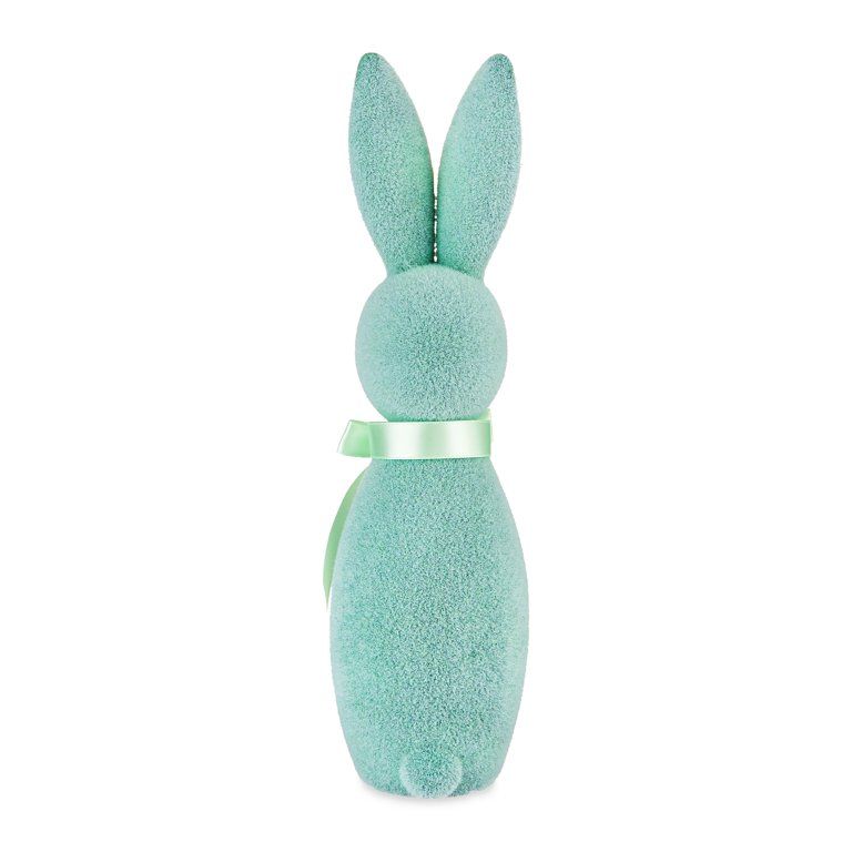 Way to Celebrate 16 in. Mint Flocked Bunny Easter Decoration | Walmart (US)
