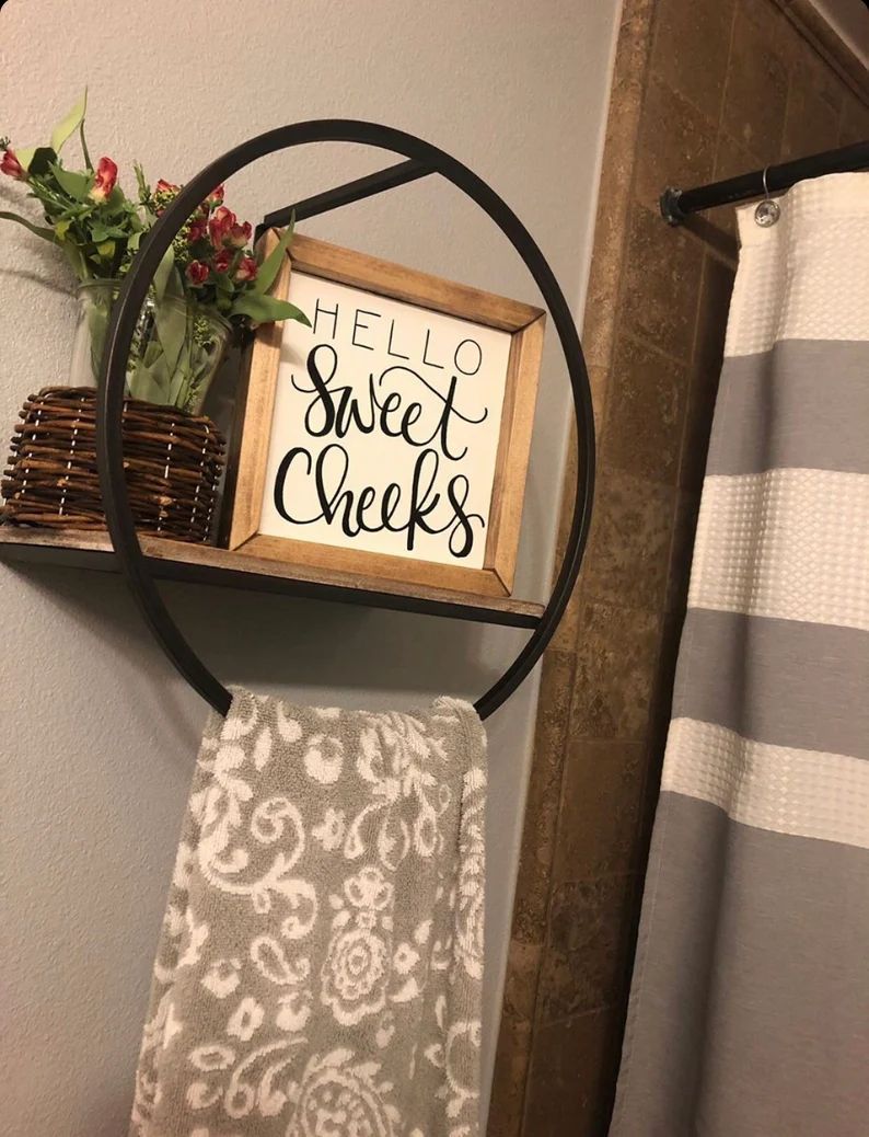 Hello sweet cheeks, hello sweet cheeks sign, hello sweet cheeks bathroom sign, bathroom wall deco... | Etsy (US)