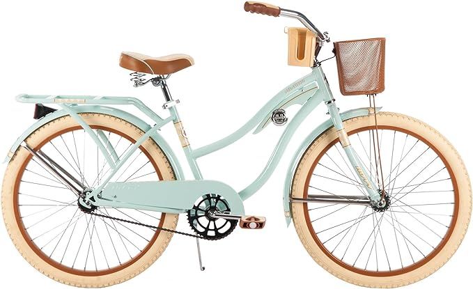 24" Huffy Women's Nel Lusso Cruiser Bike, Mint, Wire Basket | Amazon (US)