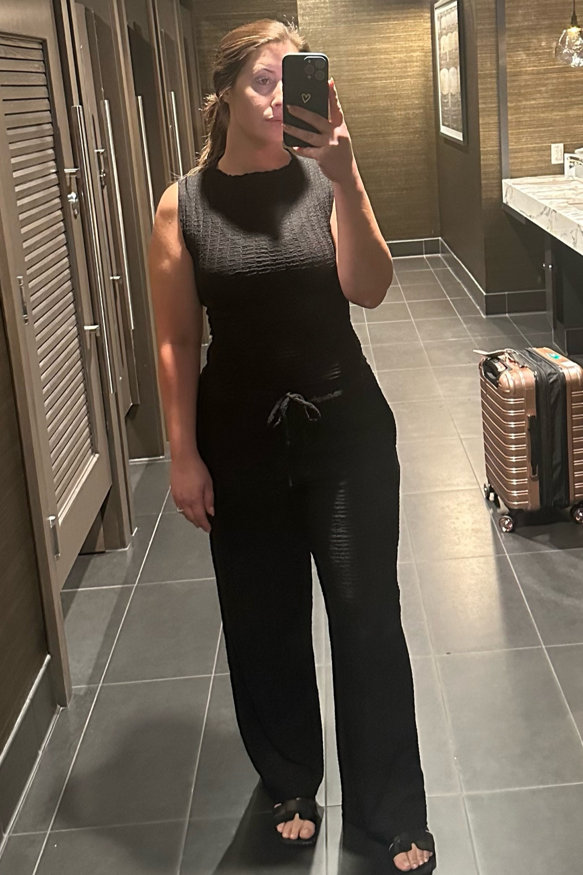 She’s airport ready! With this super comfy set you can pair with sneakers or sandals. I’m wearing a size large in this ribbed two piece set!

**similar** carry on luggage linked!

#LTKActive #LTKTravel #LTKMidsize
