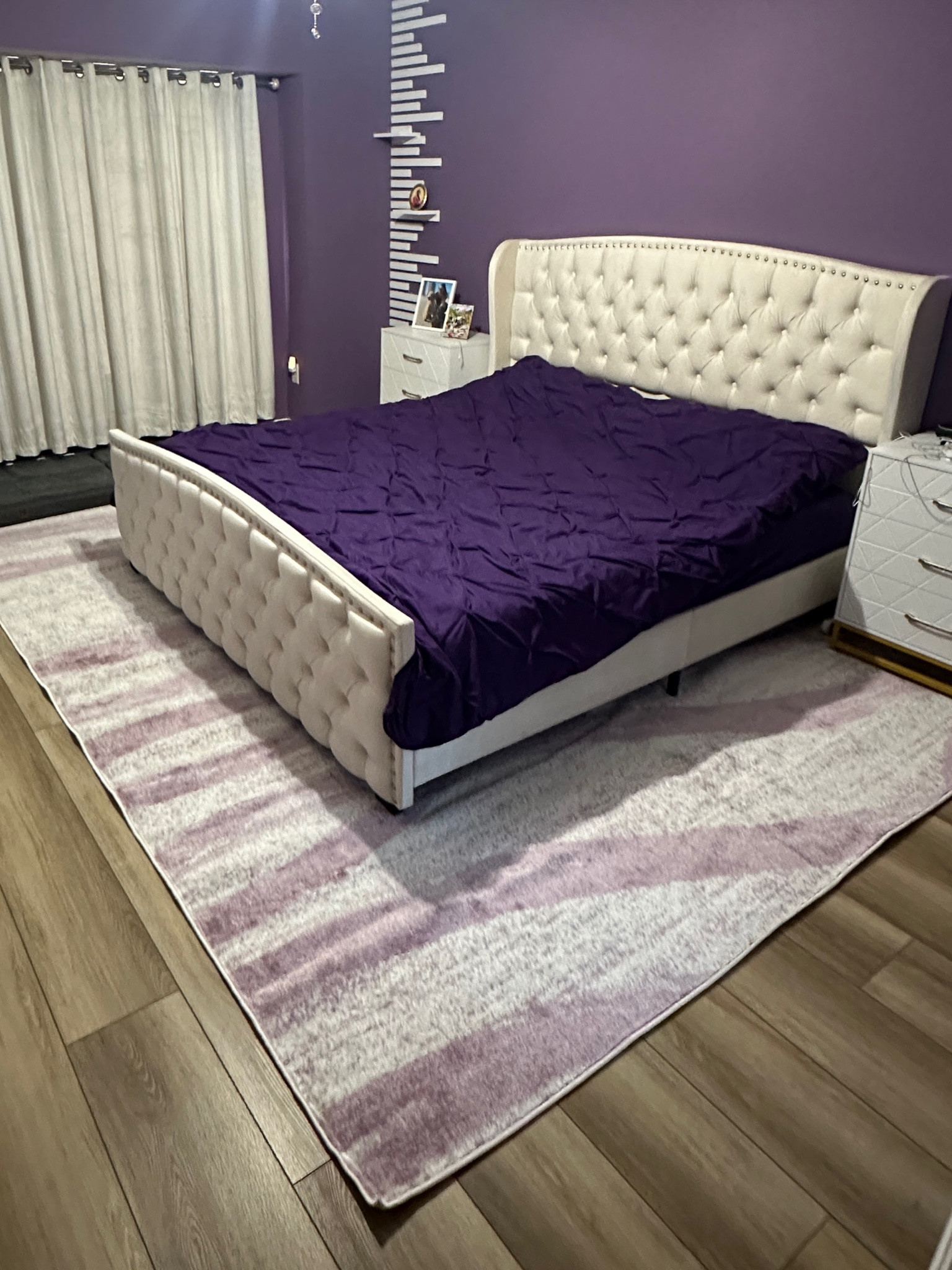 Bedroom decor
Purple bed sheets and duvet
Purple rug 

#LTKGiftGuide #LTKHoliday #LTKHome