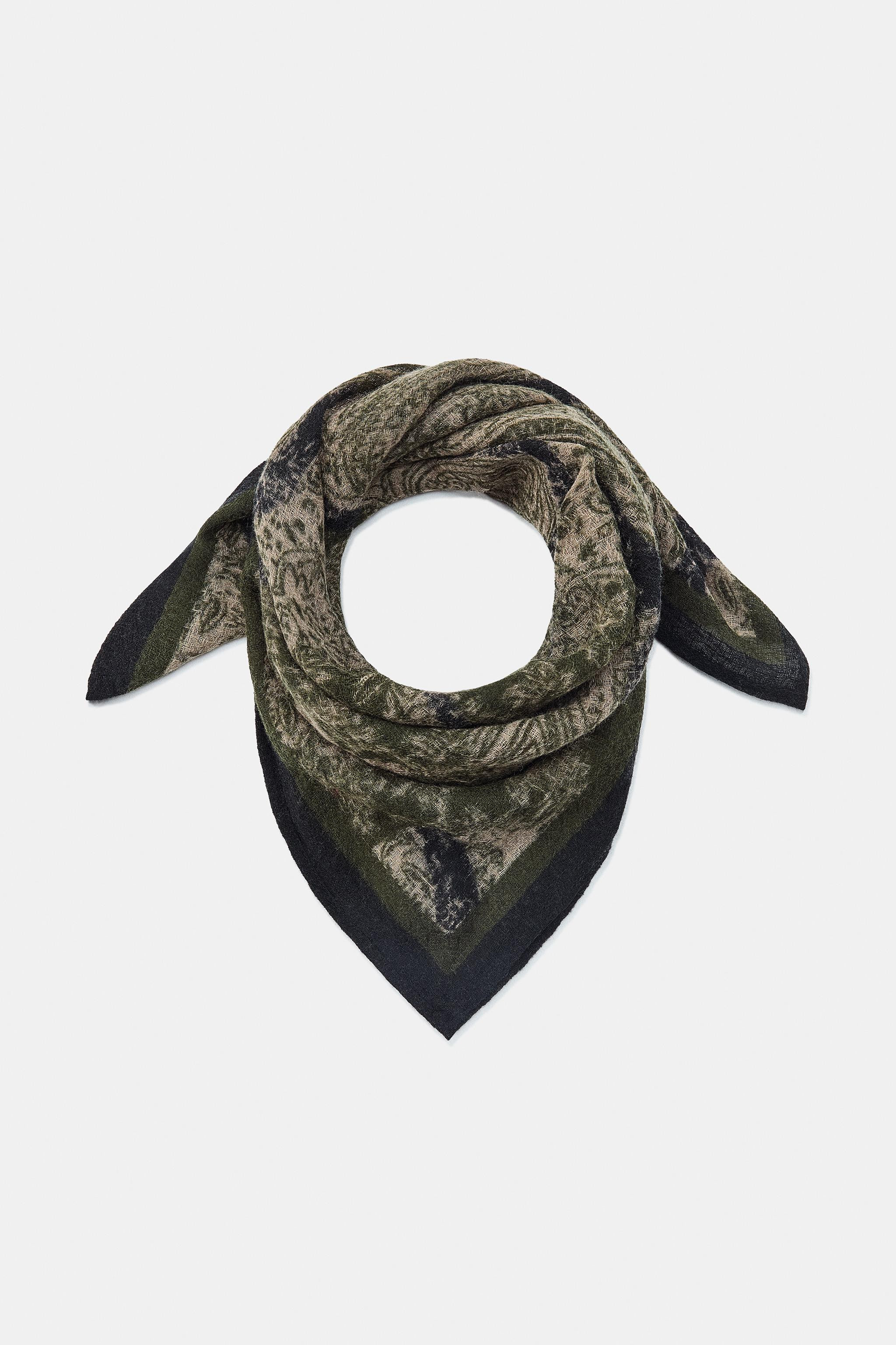 100% WOOL PRINTED BANDANA | Zara UK