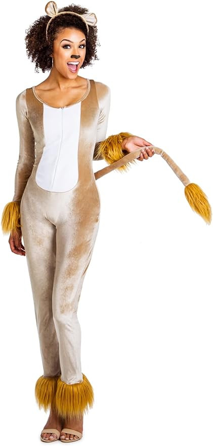 Amazon.com: Tipsy Elves Women's Lion Bodysuit - Lion Halloween Costume: S : Clothing, Shoes & Jew... | Amazon (US)