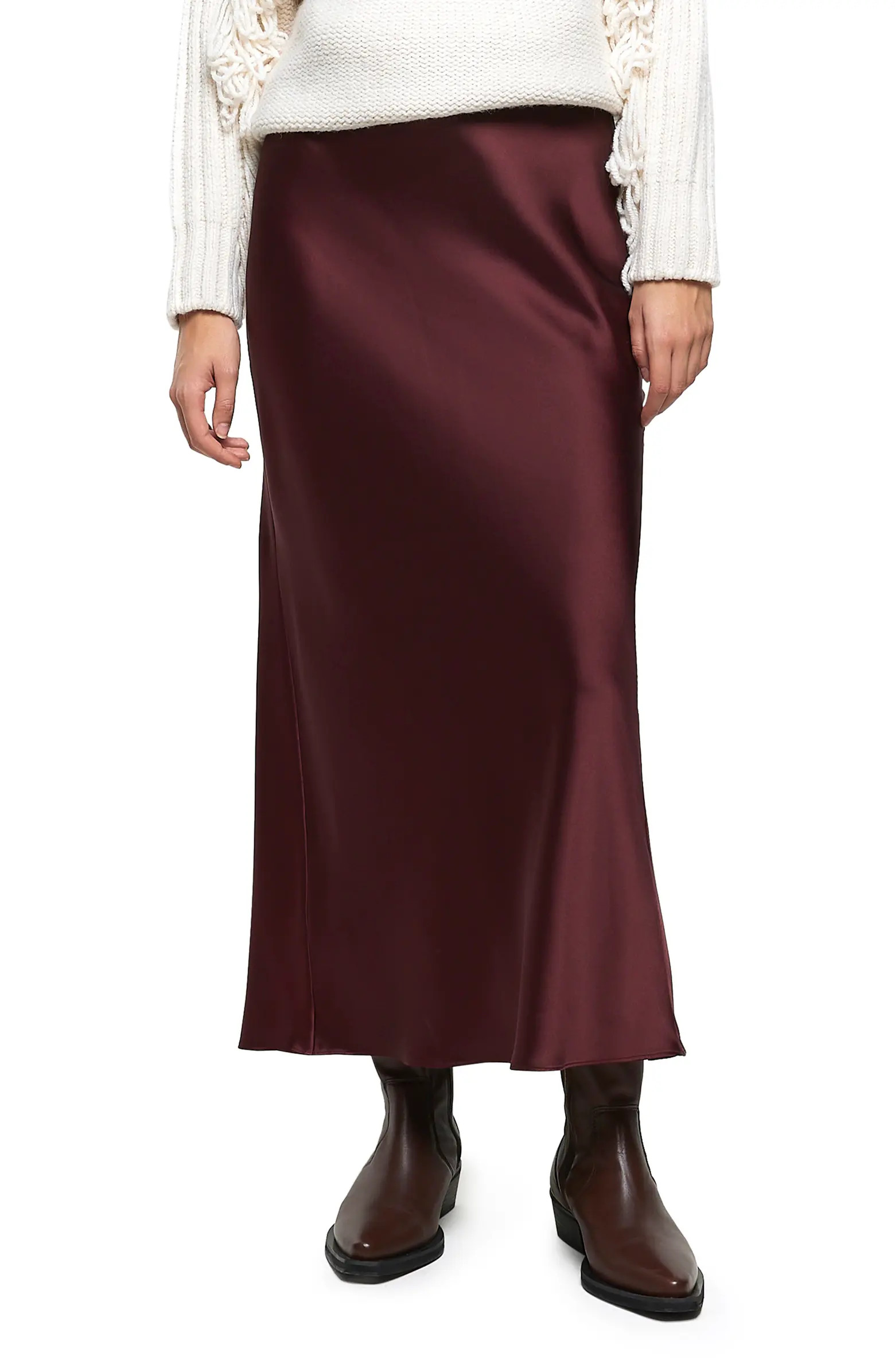 Easy Bias Cut Satin Maxi Skirt | Nordstrom