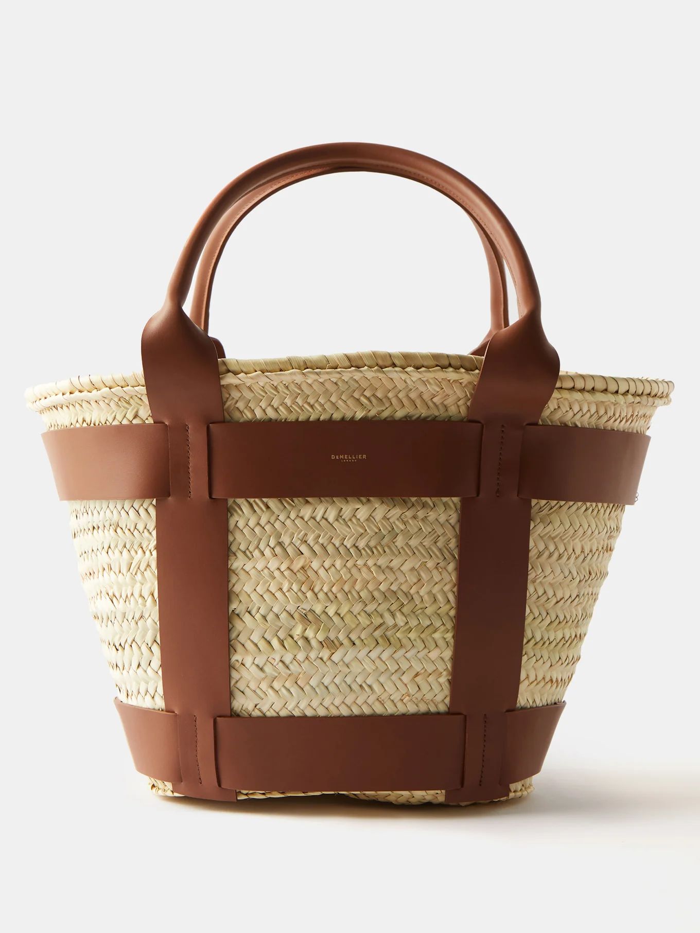 Santorini maxi leather-trim basket bag | DeMellier | Matches (UK)