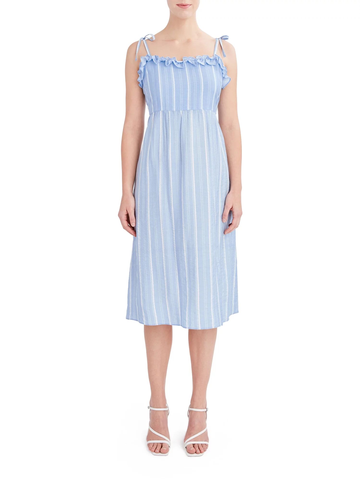 BCBG Paris Women's Tie Shoulder Midi Dress | Walmart (US)