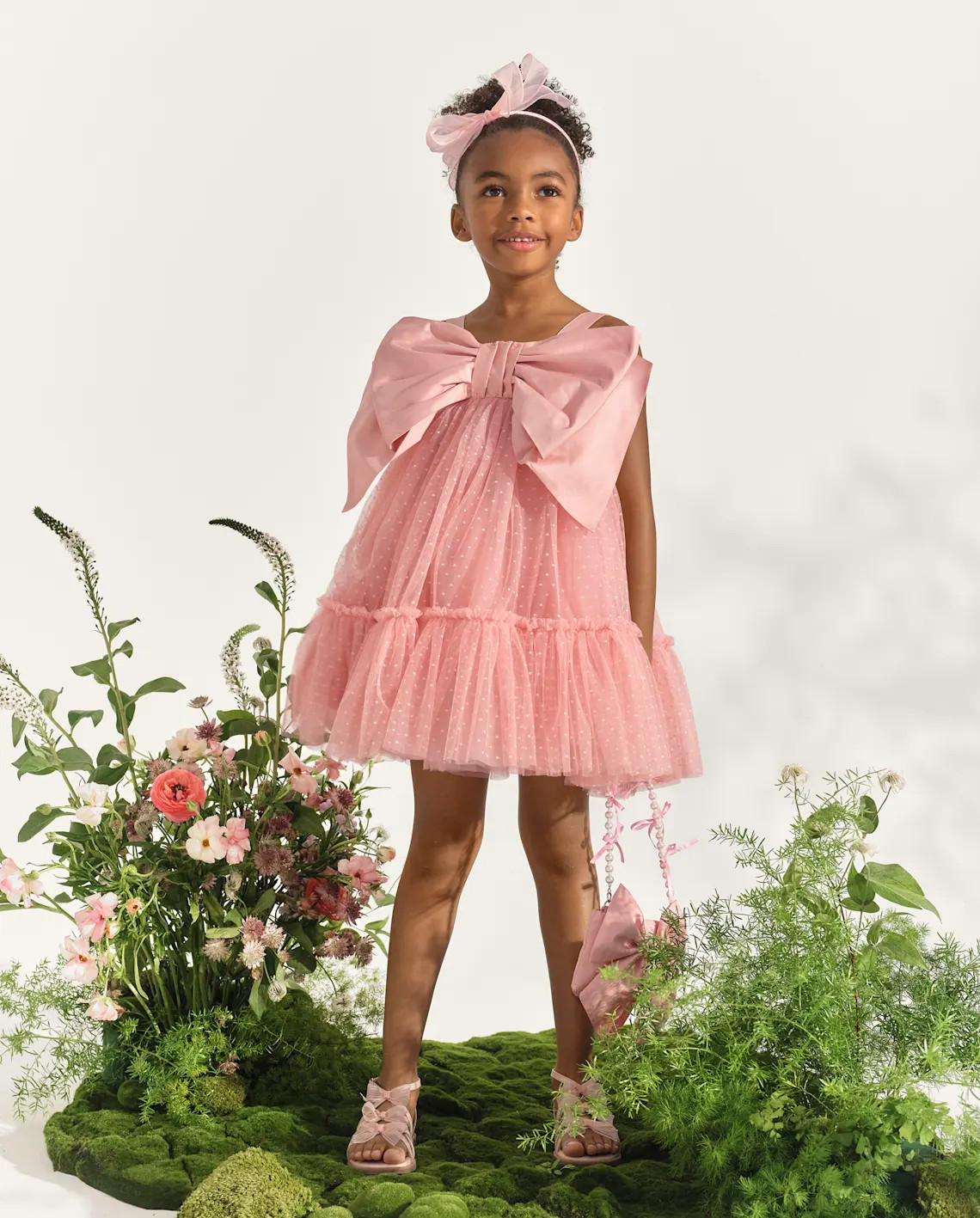 Girls Sleeveless Oversized Bow Fit And Flare Dress - Marchesa Mini x Gymboree - PINK | Gymboree | Gymboree
