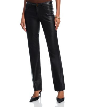 Sneeki Low Rise Sneaker Straight Leg Jeans in Noir Coated | Bloomingdale's (US)