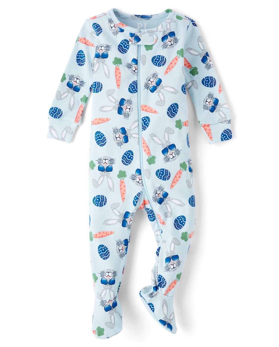 Baby And Toddler Boys Bunny Sunglasses Snug Fit Cotton Footed One Piece Pajamas - blue | The Children's Place