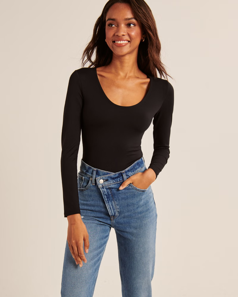 Women's Seamless Fabric Scoopneck Bodysuit | Women's Tops | Abercrombie.com | Abercrombie & Fitch (US)