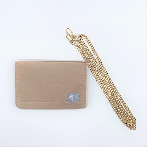 Purse Organizer Insert Conversion Kit with Gold Chain Felt Handbag | Amazon (US)