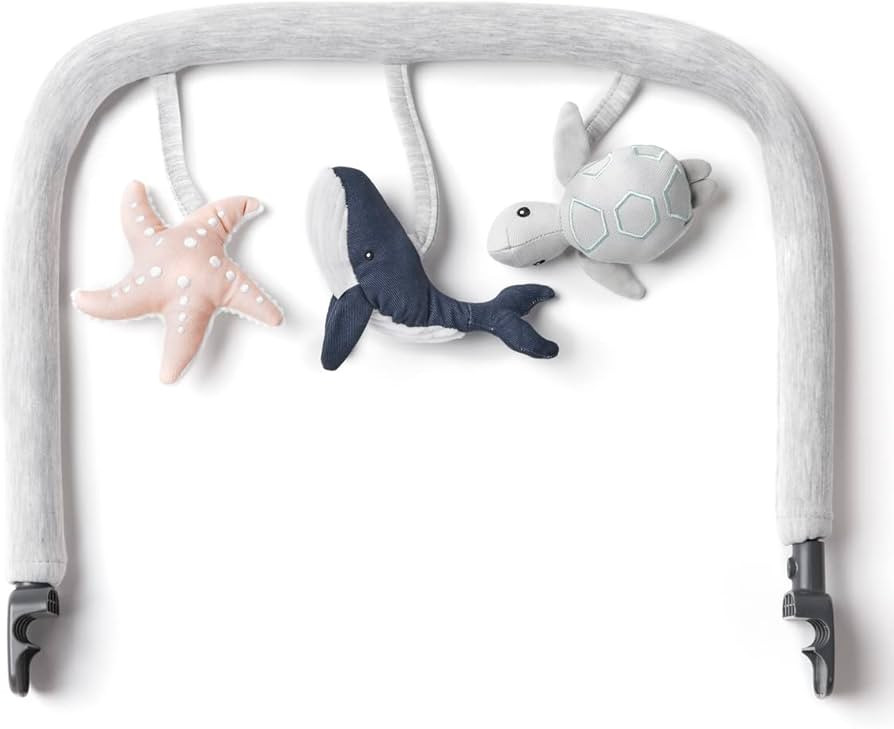 Ergobaby Evolve 3-in-1 Bouncer Toy Bar Accessory, Ocean Wonders Light Grey | Amazon (US)