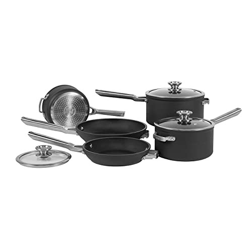 Ninja ZEROSTICK Stackable Cookware 5-Piece Pan Set, Non-Stick, 3 Saucepans with Oven-Safe Glass L... | Amazon (UK)