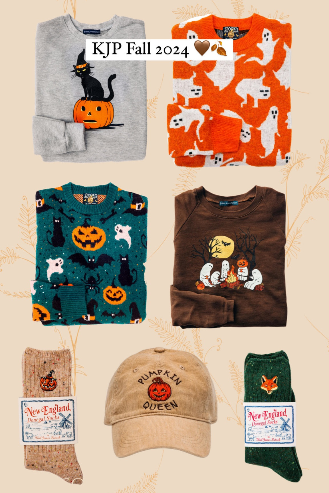Kjp fall sweaters!! Obsessed 🤎🍂🍁🎃

Halloween sweater, pumpkin sweater, fall sweatshirt, cozy fall, festive
