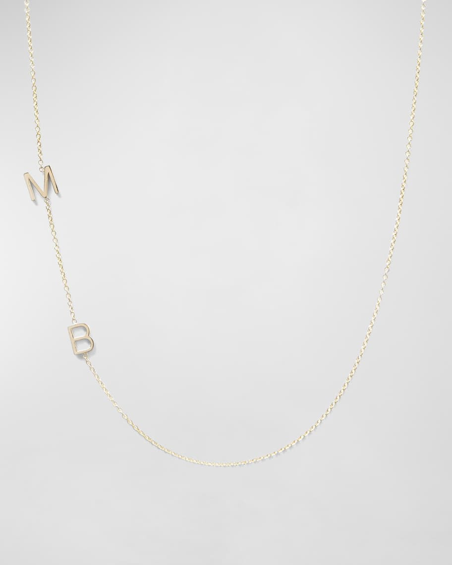 Maya Brenner Designs Mini 2-Letter Personalized Necklace, 14k Yellow Gold | Neiman Marcus