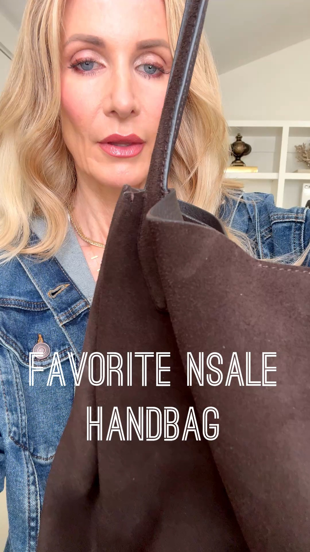 This chocolate brown suede handbag from the Nordstrom Anniversary Sale is such a chic fall find — I love the larger size, magnetic closure, and the fact that you can carry it over your shoulder or in the crease of your arm. I styled it with a polished travel outfit and navy waterproof sneakers that are also part of the sale. I’m wearing an XS in the jacket and top. #NSale #LTKOver40 #LTKFinds
 

 