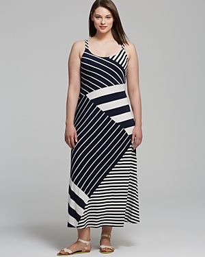 Vince Camuto Plus Mixed Striped Maxi Dress | Bloomingdale's (US)