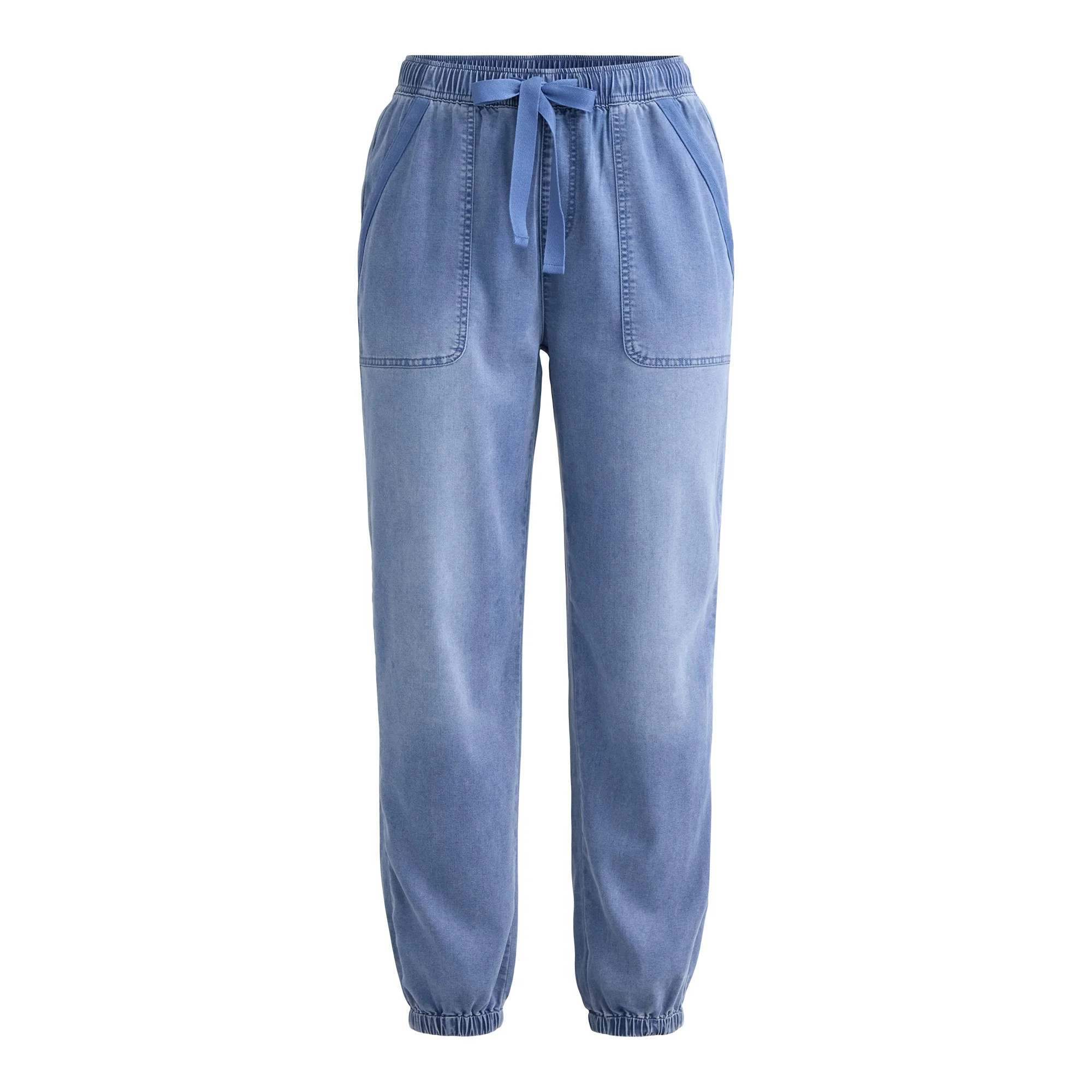 Time and Tru Women's High Rise Parachute Jogger Pants, 28" Inseam, Sizes XS-XXXL | Walmart (US)