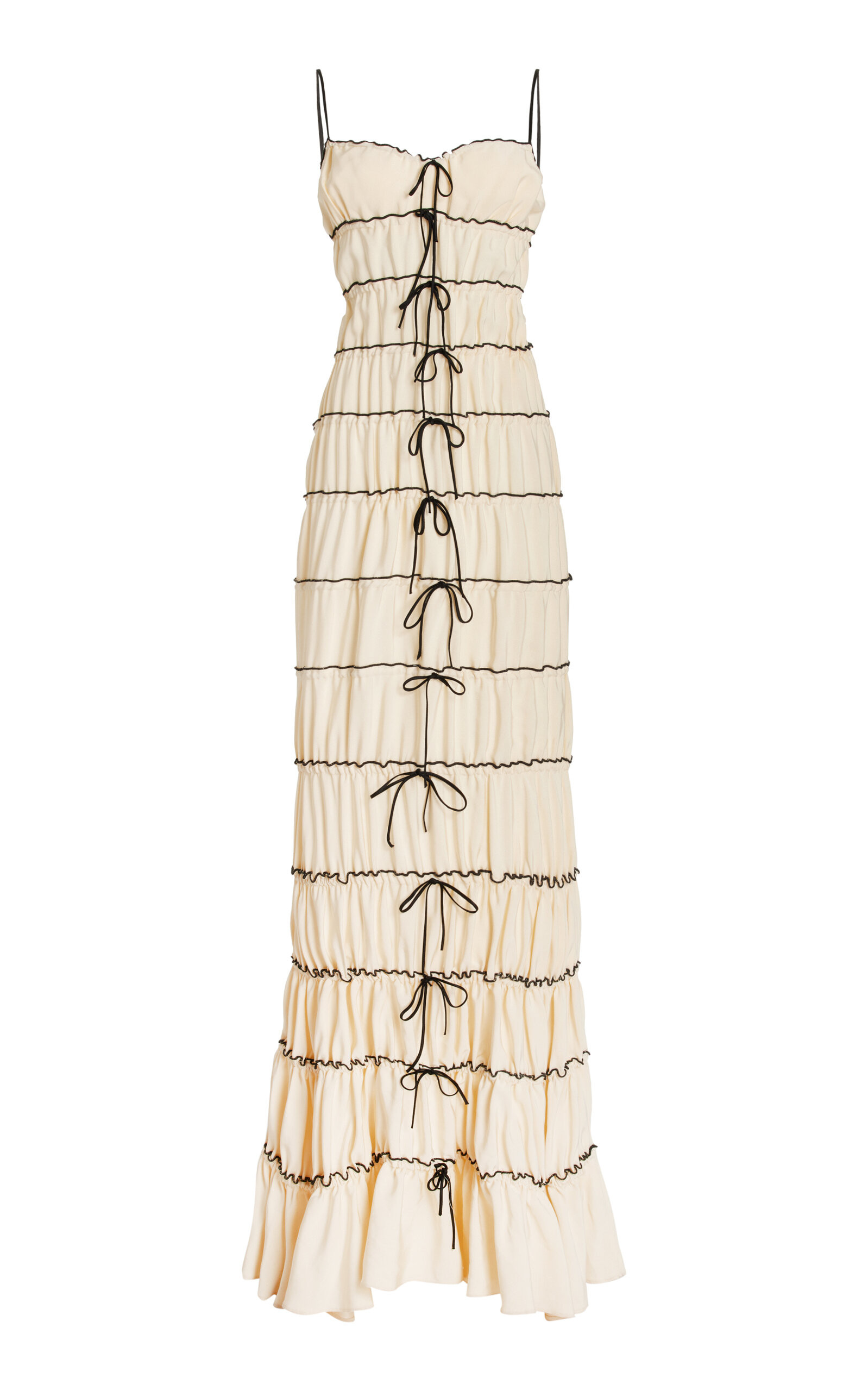 Ruffle Tunnel Tied Silk Gown | Moda Operandi (Global)