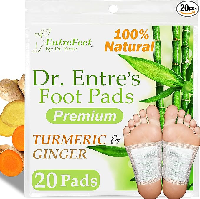 Dr. Entre's Foot Pads: 20 Pack of Turmeric & Ginger Premium Pads to Feel Better, Sleep Better & R... | Amazon (US)