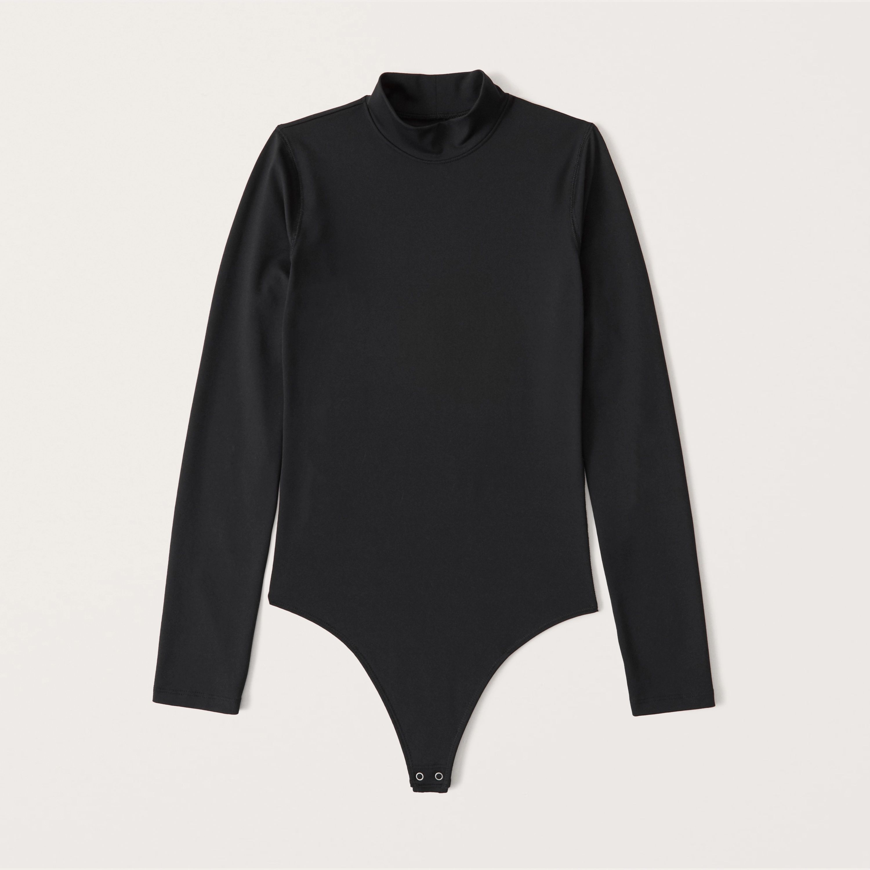 Long-Sleeve Seamless Mockneck Bodysuit | Abercrombie & Fitch (US)