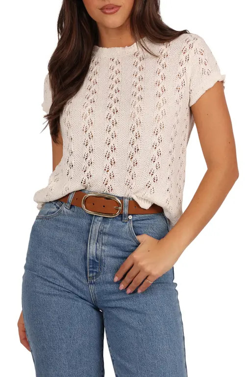 Petal & Pup Analynn Pointelle Sweater in Cream at Nordstrom, Size X-Small | Nordstrom