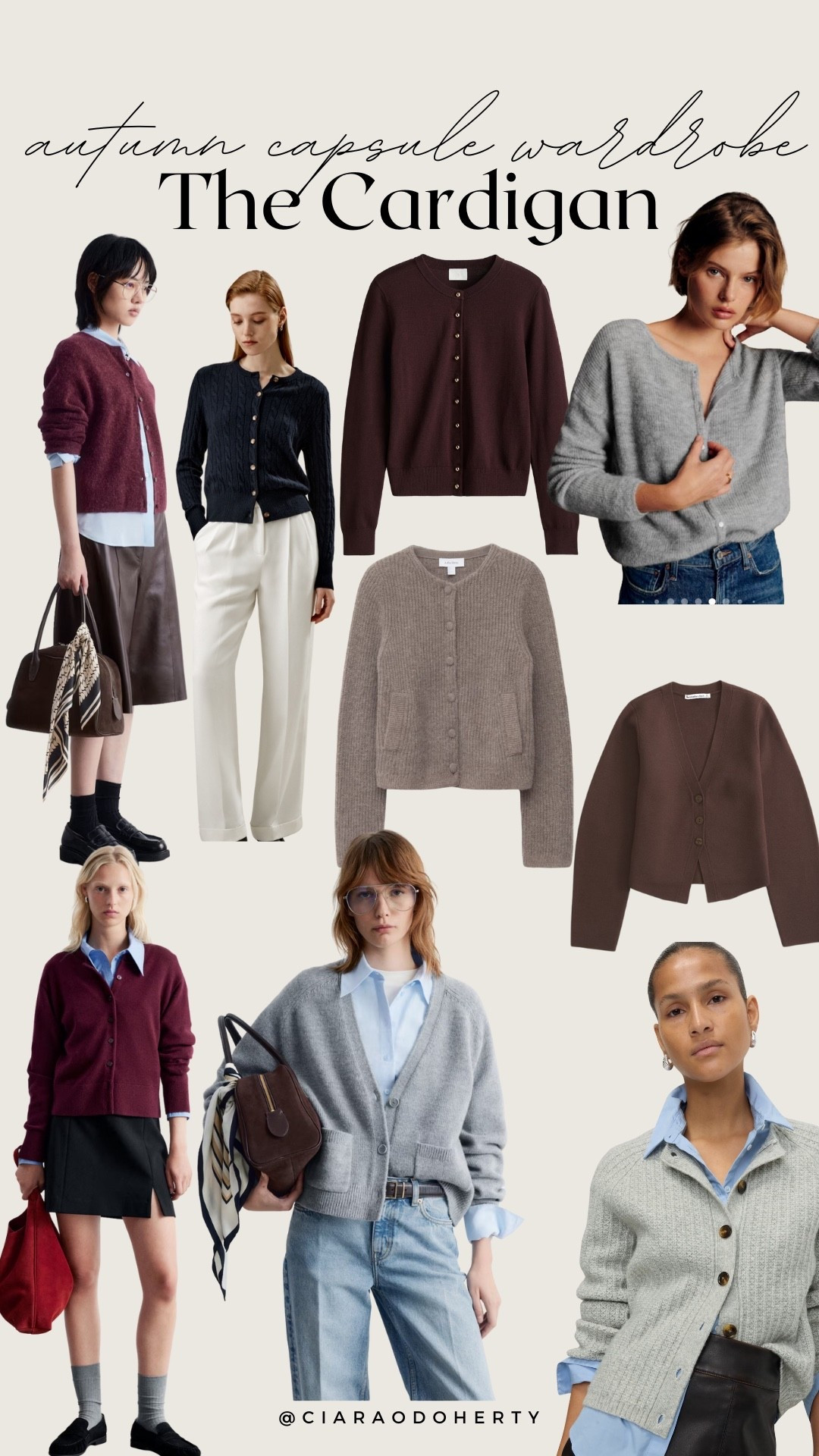 Autumnal Capsule Wardrobe: The cardigan 
Cardigan styling, button cardigan 

#LTKautumn #LTKireland #LTKeurope