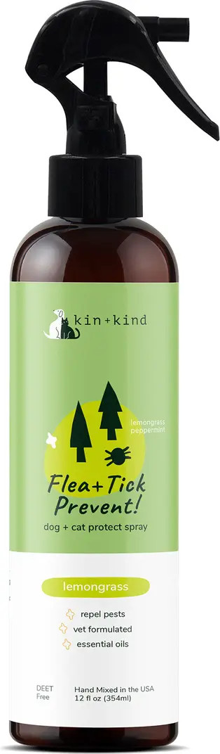 KIN AND KIND kin + kind Flea & Tick Prevent! Lemongrass Repel Spray | Nordstrom | Nordstrom