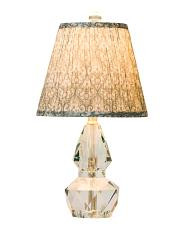 18in Faceted Crystal With Patterned Shade | TJ Maxx