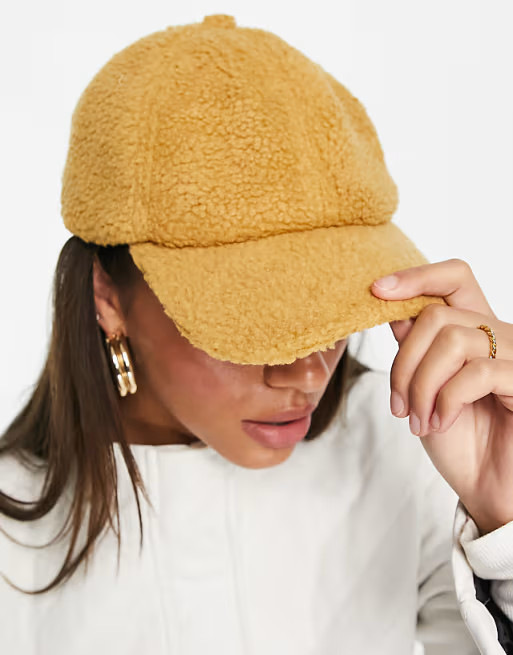 SVNX teddy cap in tan | ASOS (Global)