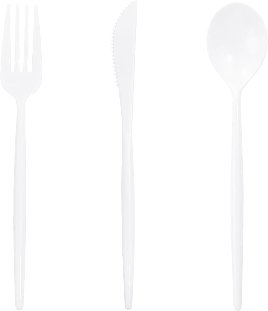 Supernal 180pcs White Plastic Silverware Plastic Silverware Heavy Duty White Party Plastic Cutler... | Amazon (US)