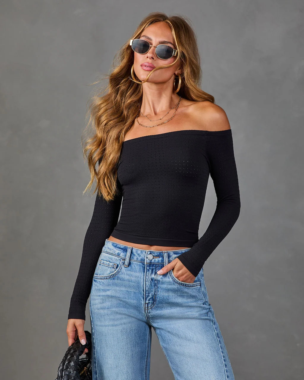 Fresh Focus Seamless Boat Neck Perforated Top | VICI