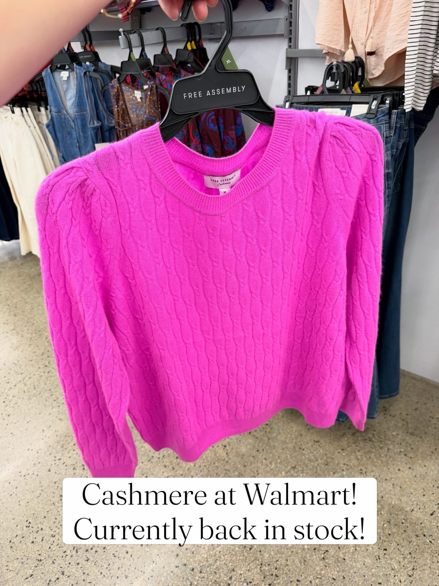 Cashmere sweaters restocked at Walmart! Lots of colors to choose from. #walmartfashion