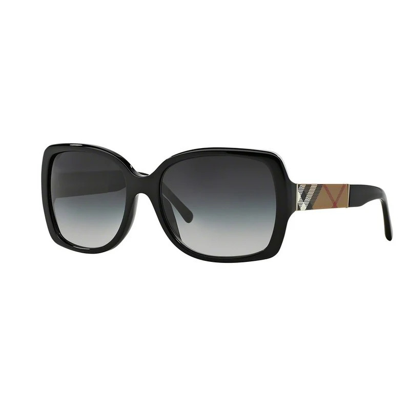 Women's Burberry Be4160 34338G Sunglasses in Black | Size 58 | LOZURI
