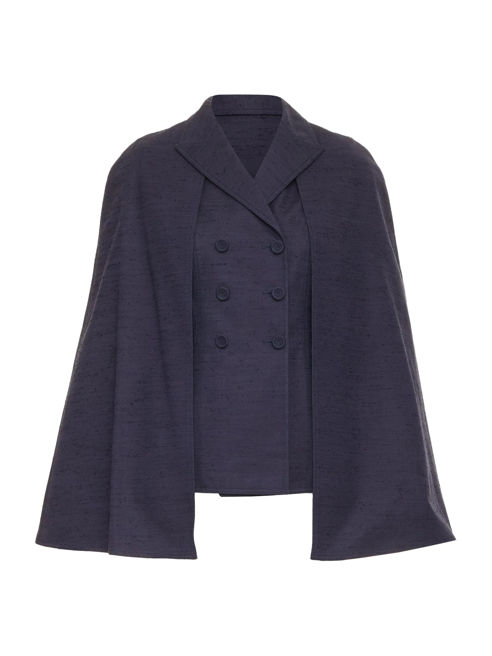 Christian Dior 100% Cotton Blue Dior Shantung double breasted structured blazer jacket Size 4 | ThredUp (US)