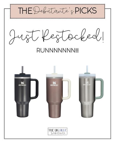THE RESTOCK YOU’VE BEEN WAITING FOR!!!!! AND with new colors! These WILL sell out! RUNNN!!! 

#stanley #stanleycup #stanleytumbler #stanleyquencher #stanleyflowstate

#LTKunder50 #LTKSale #LTKGiftGuide