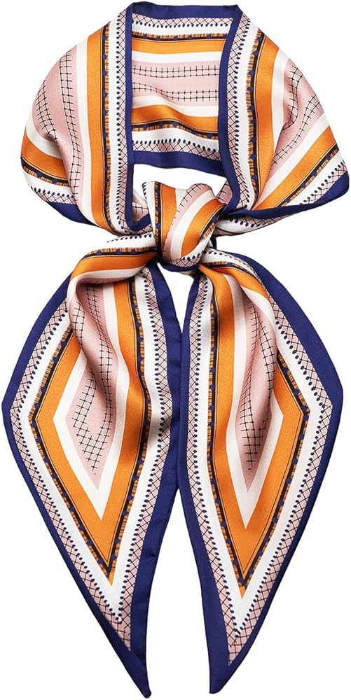 Silk Like Scarf for Women Neck Scarf Belt Satin Scarf for Hair Tie Fashion Purse Scarf for Handba... | Amazon (US)
