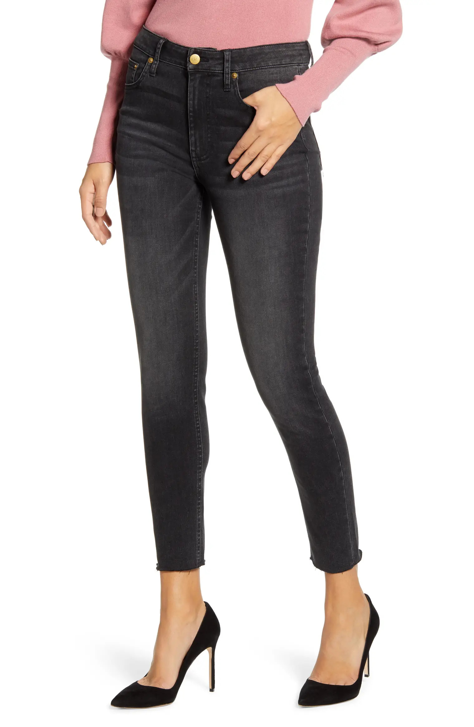 Raw Hem Skinny Ankle Jeans | Nordstrom