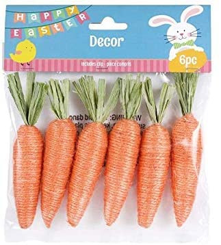 AUS Jute Carrot Easter Decor, 6-ct. Packs | Amazon (US)