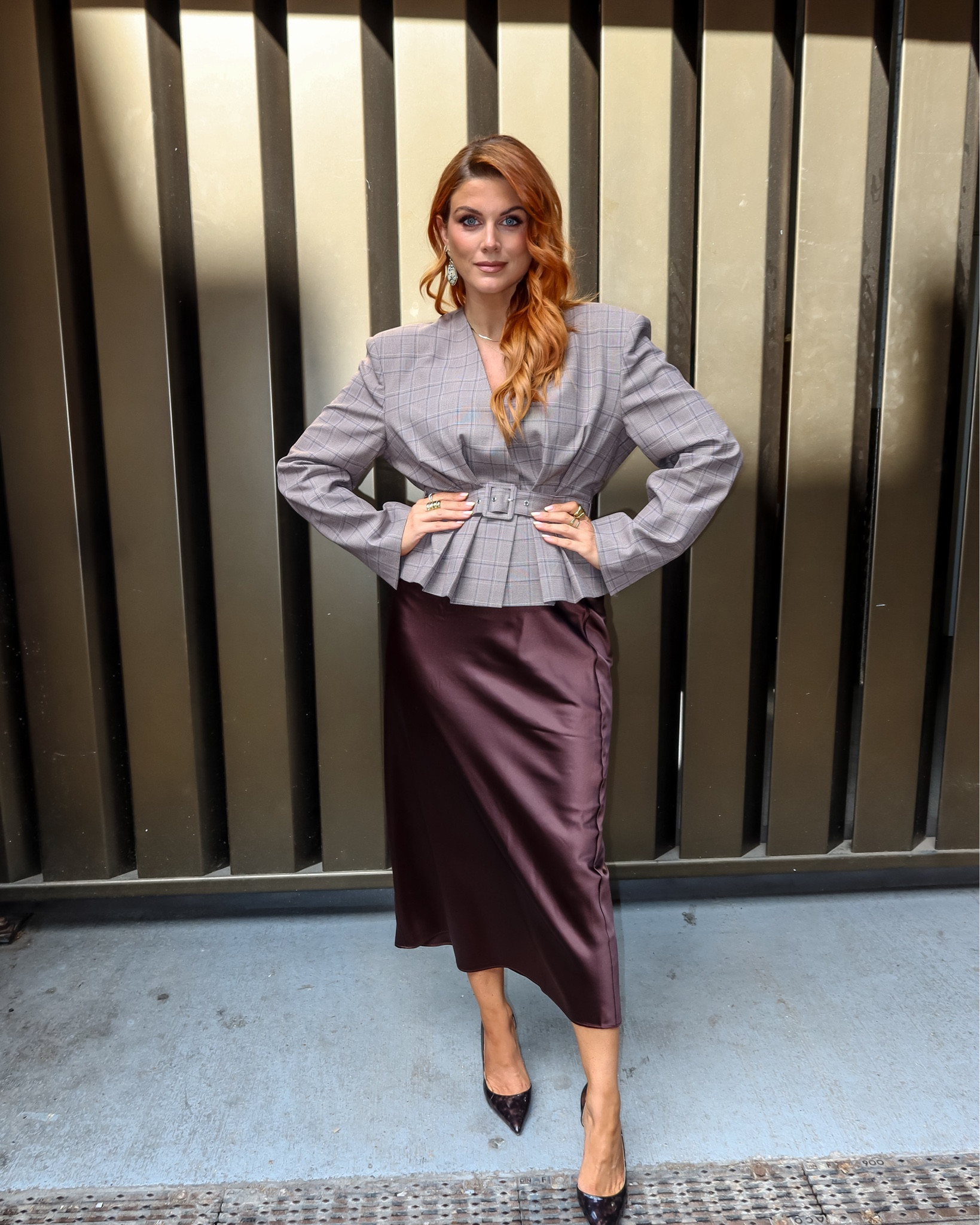 I’m sorry but how much do you LOVE THIS OUTFIT for This Morning, feel like I’m really finding my groove with tops that work on big boobs! 

This is the perfect spring/ summer work outfit! 

The belted cinched 80s style blazer is from ASOS and the brown satin midi skirt is from Gini London - I’ve linked similar ♥️

The tortoise shell slingback heels are from Dune but they don’t sell them anymore so have also tagged similar!! 

And the earrings are river island too! 

#LTKsummer #LTKuk #LTKspring